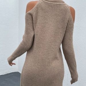 Cold Shoulder Sweater Dress